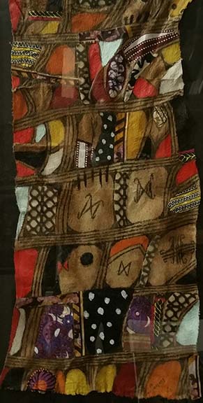 Danny Simmons - USA - painted fabric on bark